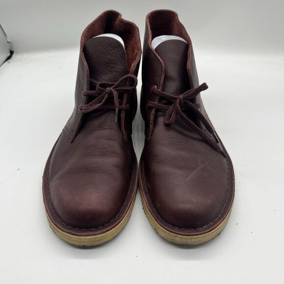 Clarks Originals Men\'s Desert Boot 9.5 M Burgundy Tumbled Leather 26125547 main image 10